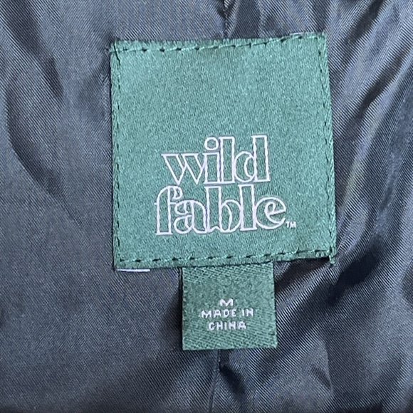 Wild Fable Fuzzy Coat Womans M Carmel Cognac Double Breasted Seam Pockets Lined - Picture 5 of 12